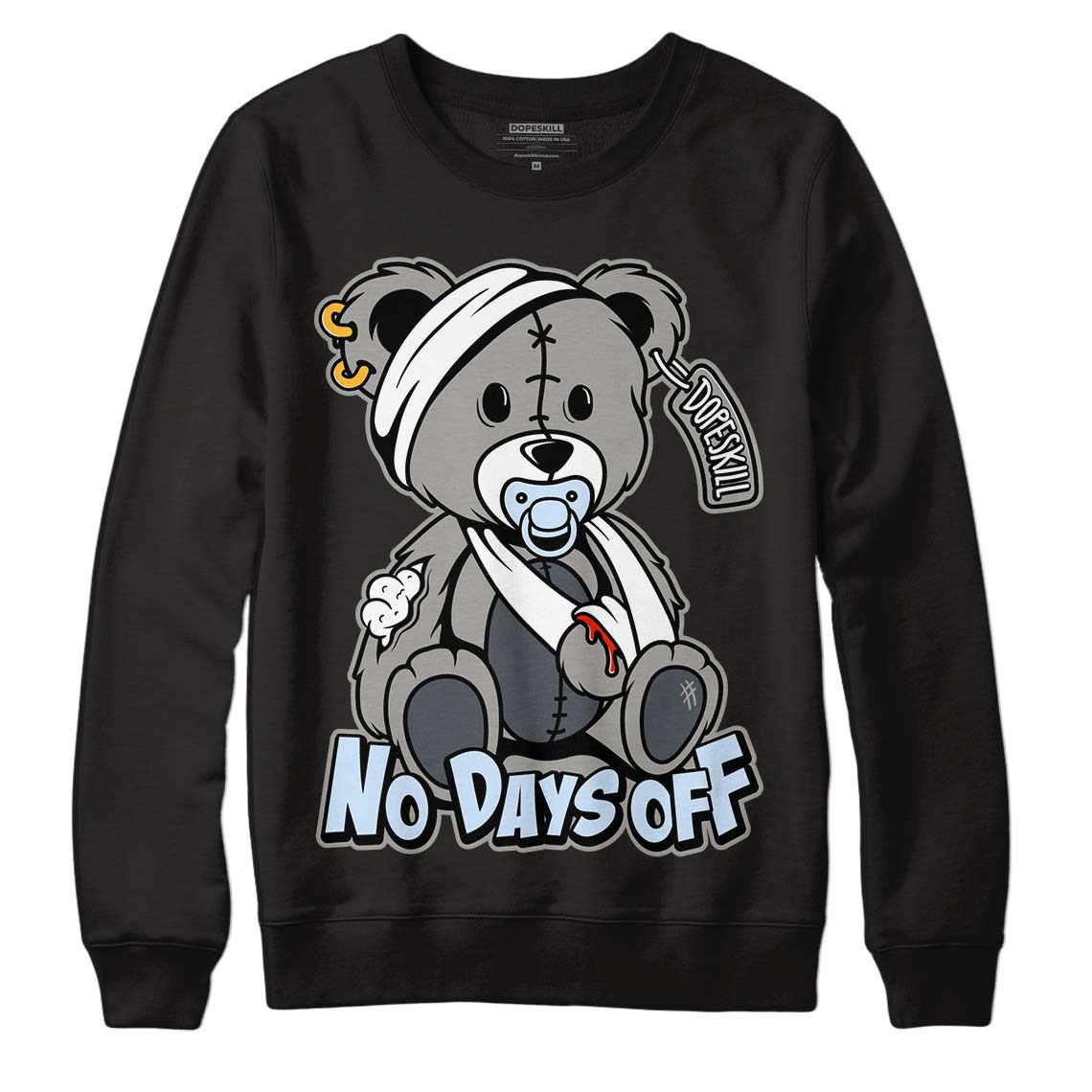 Jordan 6 Retro Cool Grey DopeSkill Sweatshirt Hurt Bear Graphic Streetwear - Black