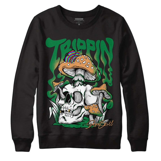 Nike SB x Jordan 4 “Pine Green” DopeSkill Sweatshirt Trippin Graphic Streetwear - Black
