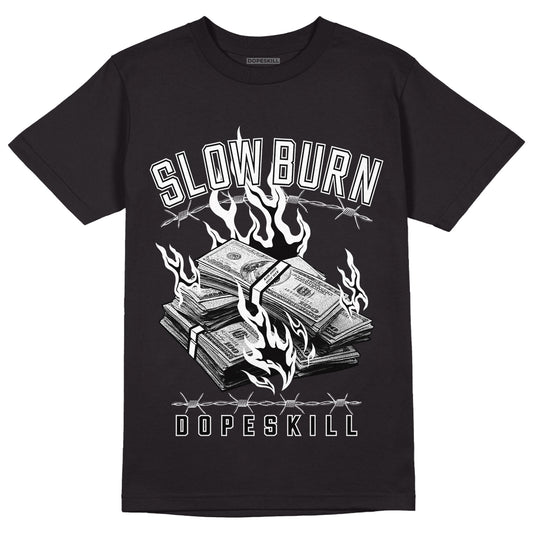 Dunk Low Panda White Black DopeSkill T-Shirt Slow Burn Graphic - Black