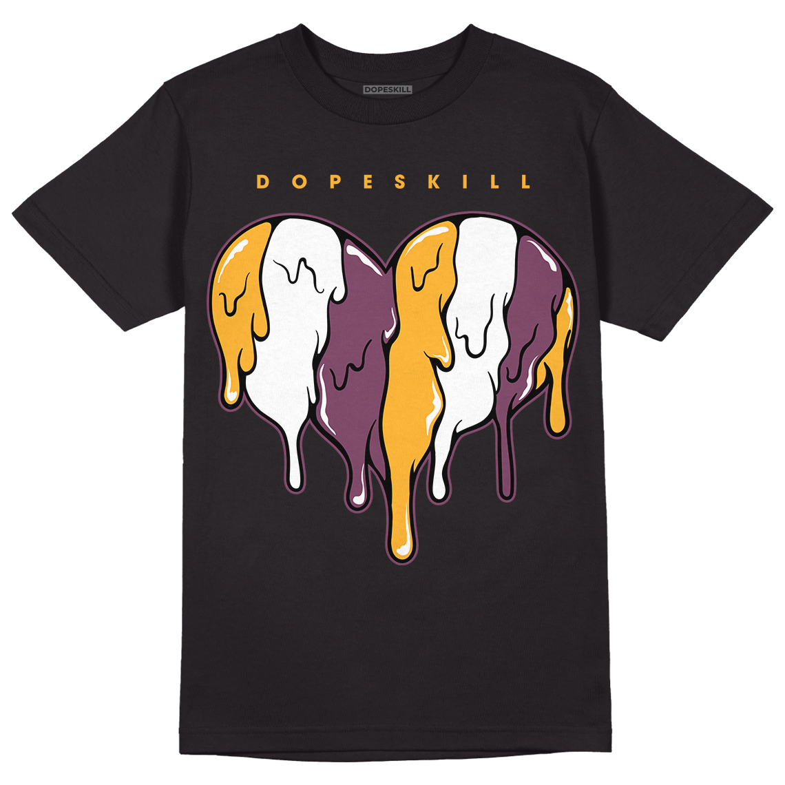 Jordan 1 Retro High OG Brotherhood DopeSkill T-Shirt Slime Drip Heart Graphic - Black