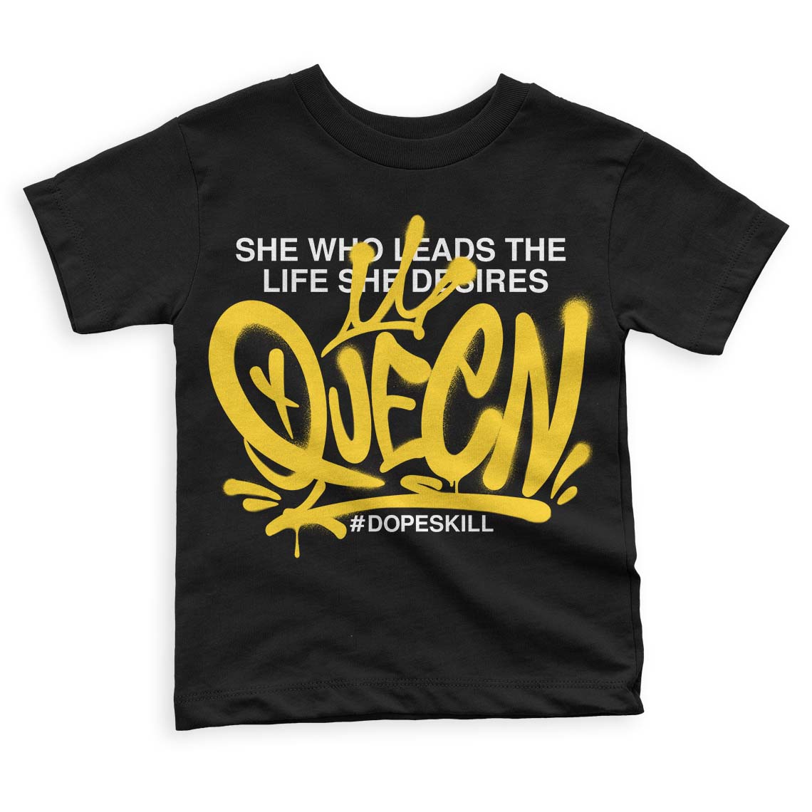 Lightning 4s DopeSkill Toddler Kids T-shirt Queen Graphic - Black