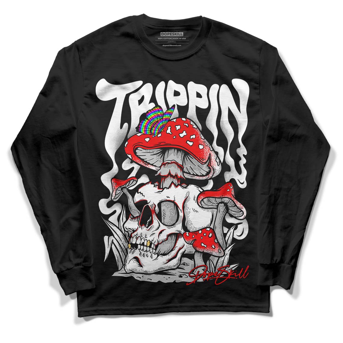 Dunk Low Panda White Black DopeSkill Long Sleeve T-Shirt Trippin Graphic - Black