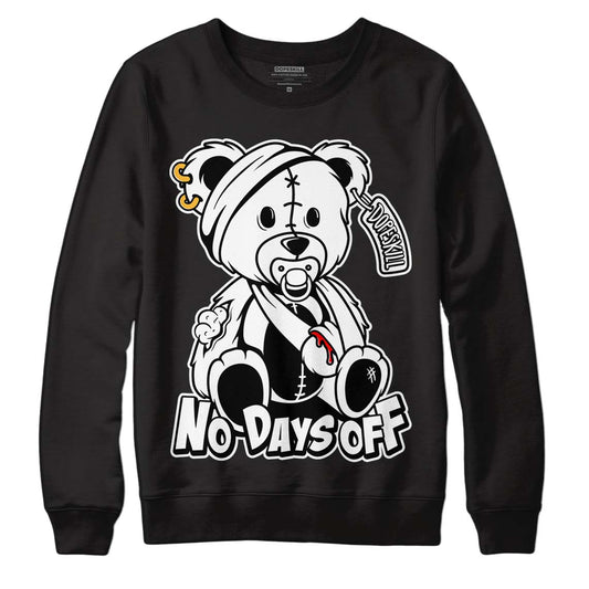 Jordan 1 High 85 Black White DopeSkill Sweatshirt Hurt Bear Graphic Streetwear - Black