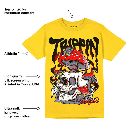 Lightning 4s DopeSkill Tour Yellow T-shirt Trippin Graphic