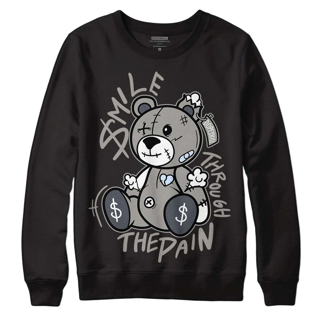 Jordan 6 Retro Cool Grey DopeSkill Sweatshirt BEAN Graphic Streetwear - Black