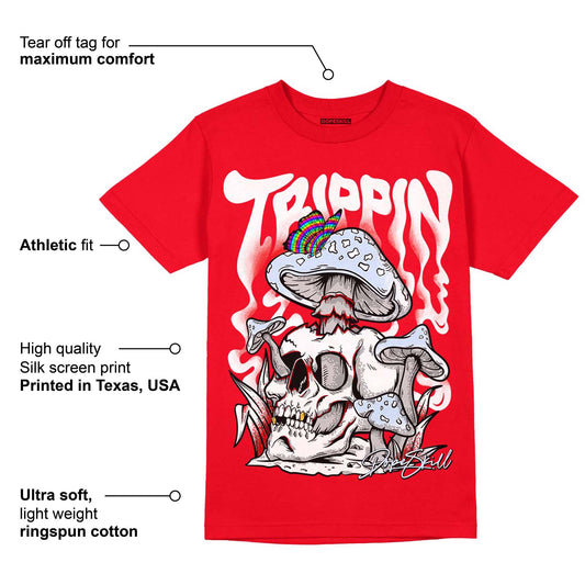 Cherry 11s DopeSkill Varsity Red T-shirt Trippin Graphic