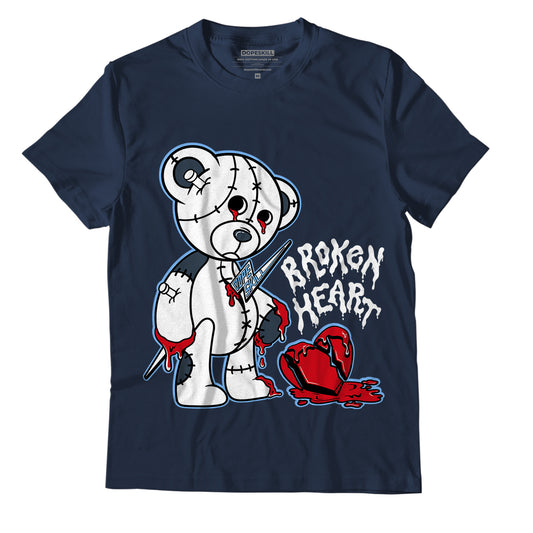 Jordan 6 Midnight Navy DopeSkill T-shirt Broken Heart Graphic