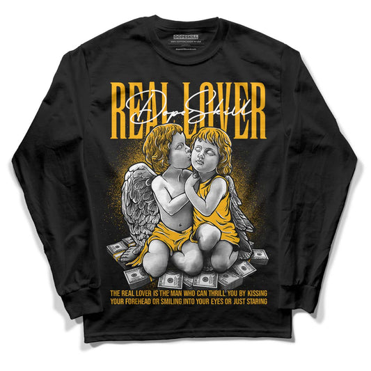 Goldenrod Dunk DopeSkill Long Sleeve T-Shirt Real Lover Graphic - Black 