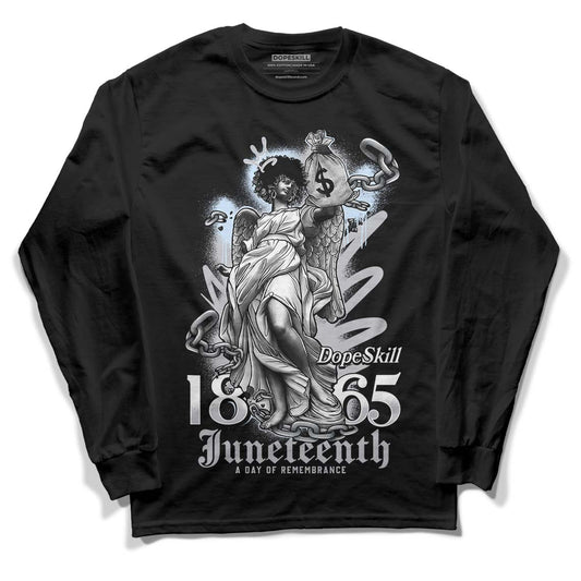 Jordan 11 Retro Low Cement Grey DopeSkill Long Sleeve T-Shirt Juneteenth Graphic Streetwear - Black