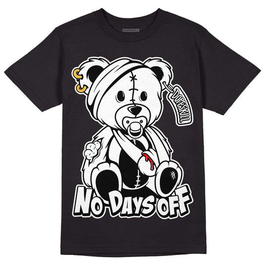 Jordan 1 High 85 Black White DopeSkill T-Shirt Hurt Bear Graphic Streetwear - Black
