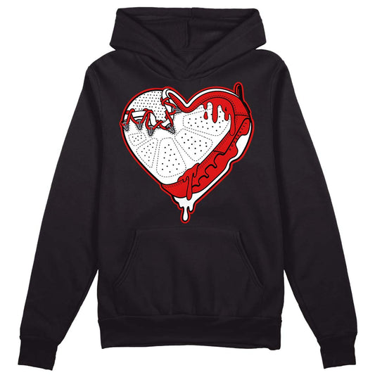 Gym Red 9s DopeSkill Hoodie Sweatshirt Heart Jordan 9 Graphic - Black