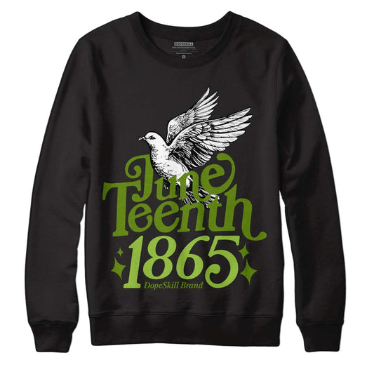 Dunk Low 'Chlorophyll' DopeSkill Sweatshirt Juneteenth 1865 Graphic Streetwear - Black
