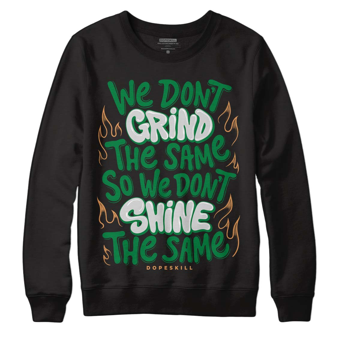 Nike SB x Jordan 4 “Pine Green” DopeSkill Sweatshirt Grind Shine Graphic Streetwear - Black
