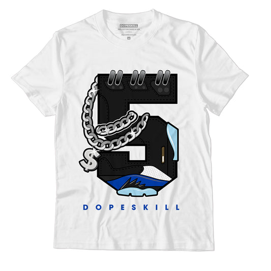 AJ 5 Racer Blue DopeSkill T-Shirt No.5 Graphic