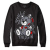 Fire Red 9s DopeSkill Sweatshirt BEAN Graphic - Black