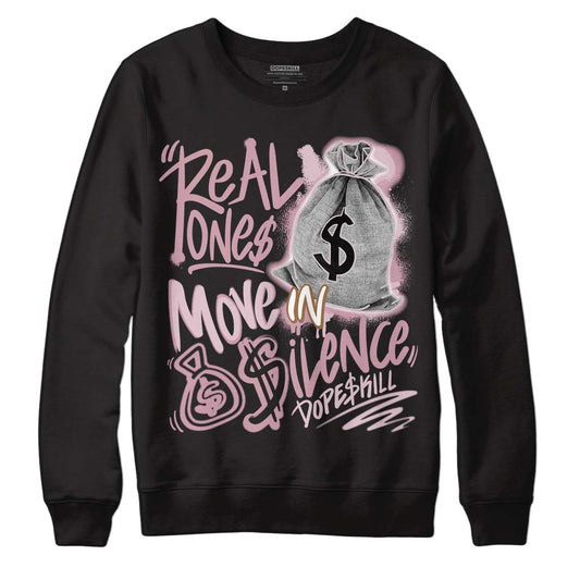 Dunk Low Teddy Bear Pink DopeSkill Sweatshirt Real Ones Move In Silence Graphic - Black