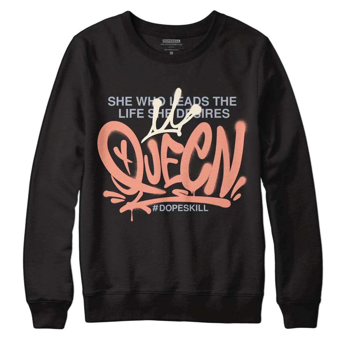 DJ Khaled x Jordan 5 Retro ‘Crimson Bliss’ DopeSkill Sweatshirt Queen Graphic Streetwear - Black