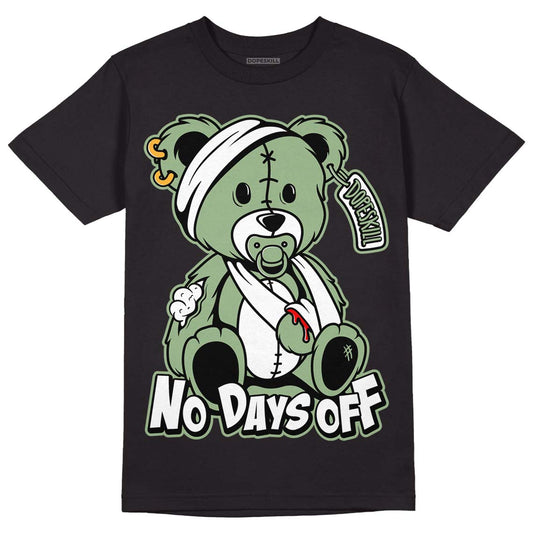 Seafoam 4s DopeSkill T-Shirt Hurt Bear Graphic - Black