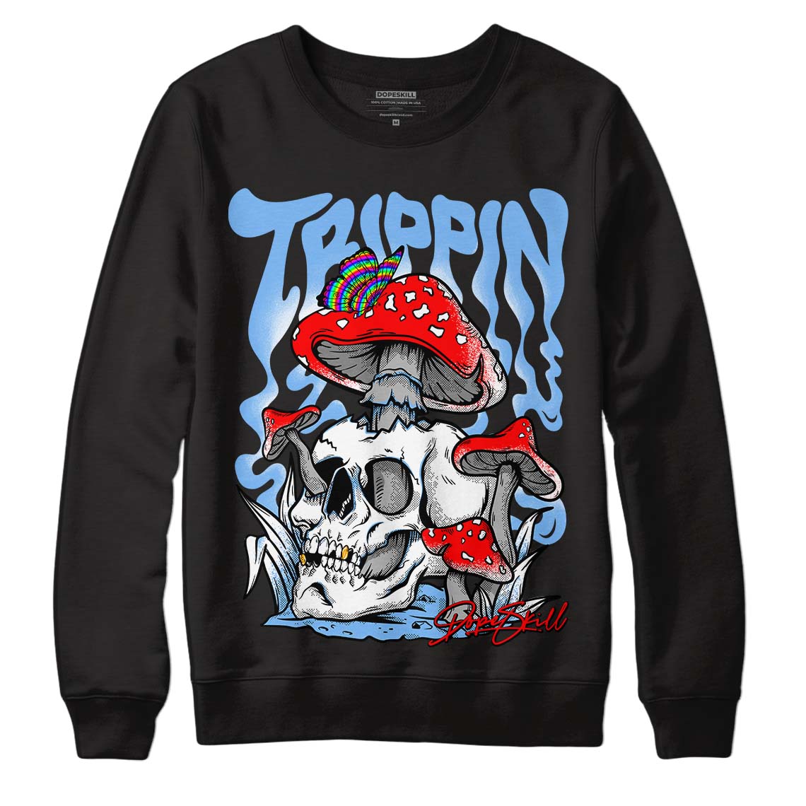 UNC 6s DopeSkill Sweatshirt Trippin Graphic - Black