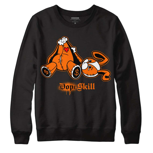 Orange Black White DopeSkill Sweatshirt Don’t Break My Heart Graphic - Black