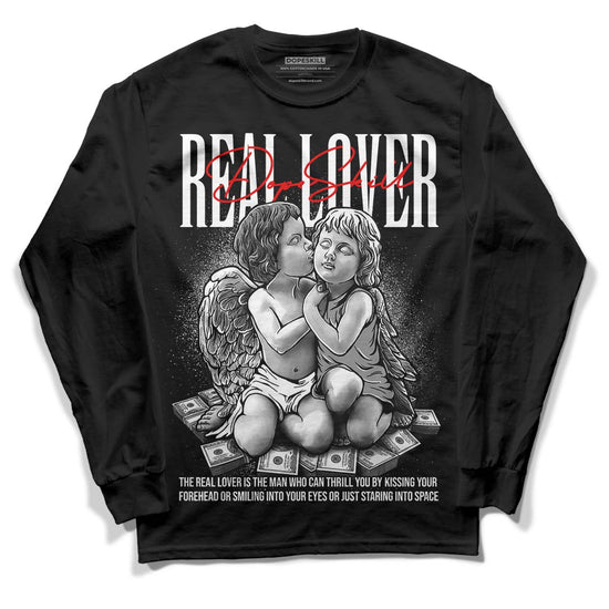 Jordan 1 High 85 Black White DopeSkill Long Sleeve T-Shirt Real Lover Graphic Streetwear  - Black