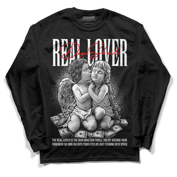 Jordan 1 High 85 Black White DopeSkill Long Sleeve T-Shirt Real Lover Graphic Streetwear  - Black