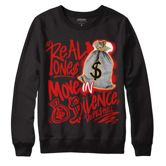 Dunk Low Gym Red DopeSkill Sweatshirt Real Ones Move In Silence Graphic - Black
