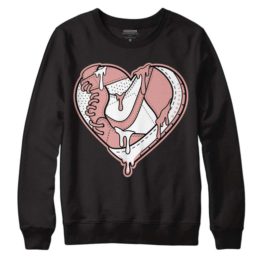 Rose Whisper Dunk Low DopeSkill Sweatshirt Heart Jordan Graphic - Black