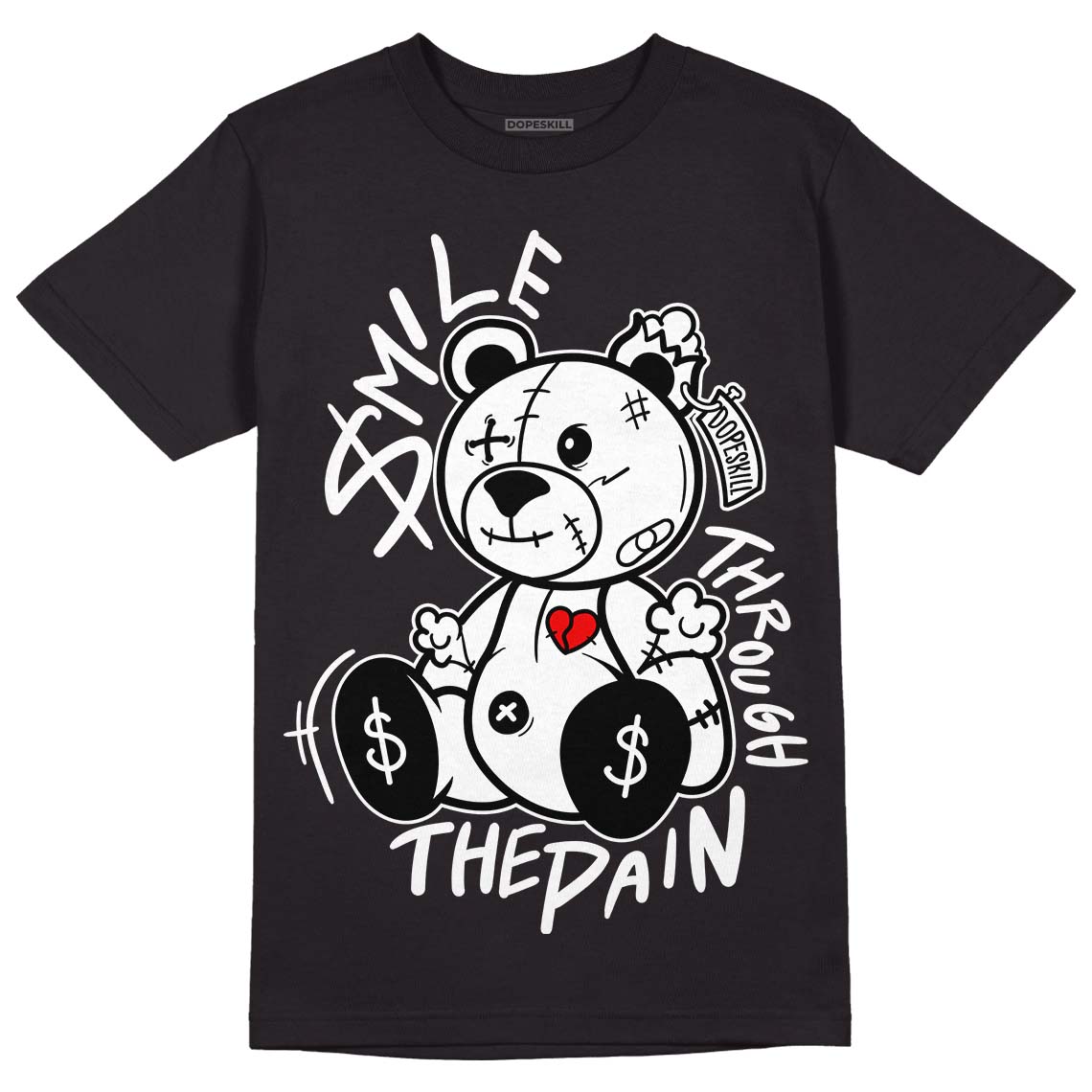 Jordan 1 High 85 Black White DopeSkill T-Shirt BEAN Graphic Streetwear - Black