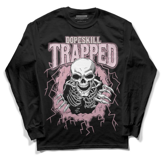 Dunk Low Teddy Bear Pink DopeSkill Long Sleeve T-Shirt Trapped Halloween Graphic - Black