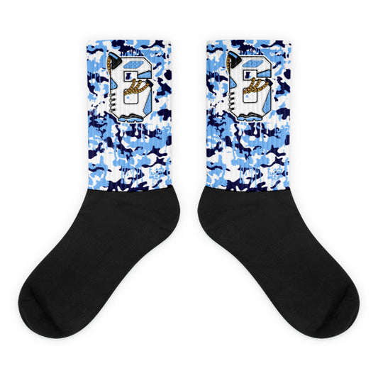 Jordan 6 University Blue Dopeskill Socks Camo Skull Graphic Streetwear