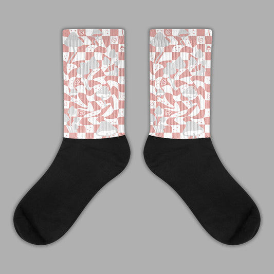 Rose Whisper Dunk Low Sublimated Socks Mushroom Graphic
