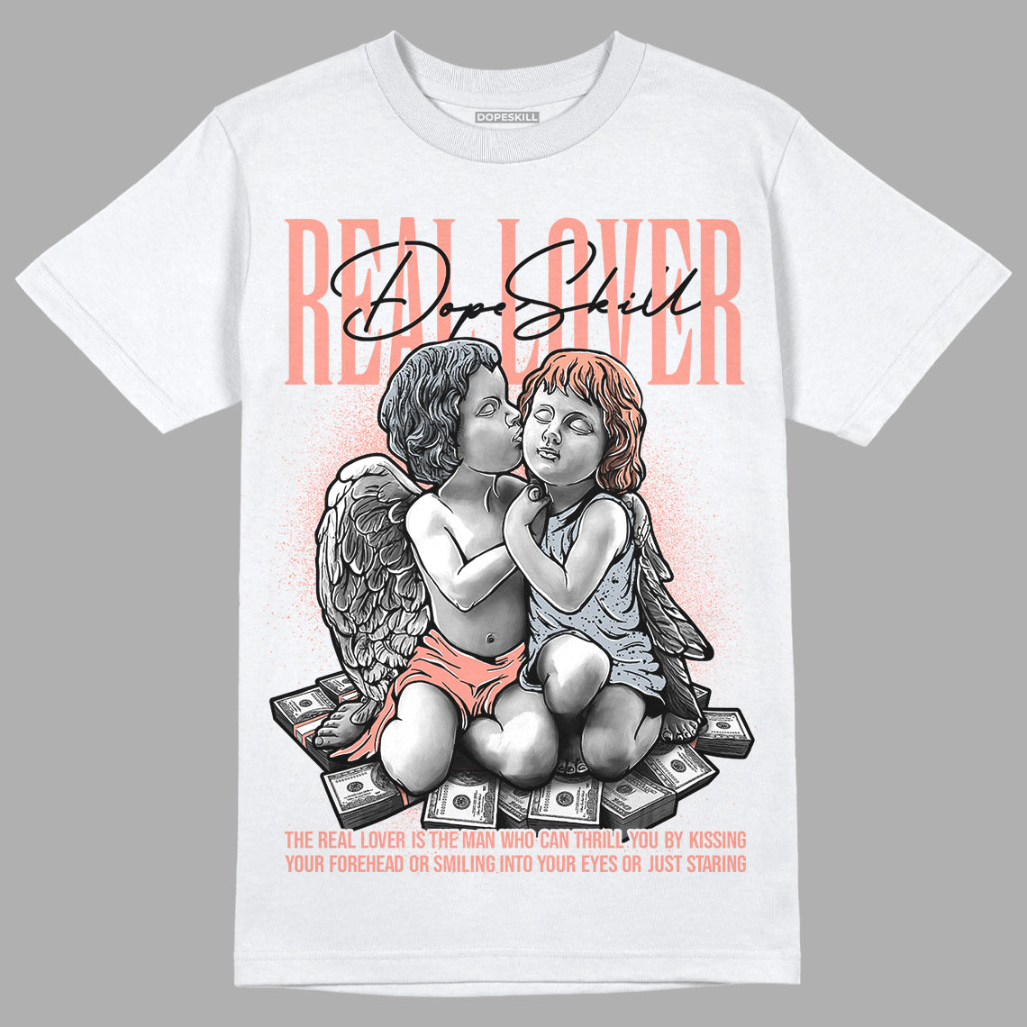 DJ Khaled x Jordan 5 Retro ‘Crimson Bliss’ DopeSkill T-Shirt Real Lover Graphic Streetwear - White