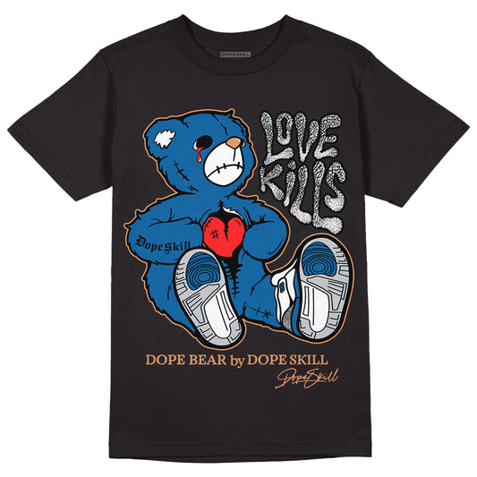 Jordan 3 Retro Wizards DopeSkill T-Shirt Love Kills Graphic Streetwear - Black