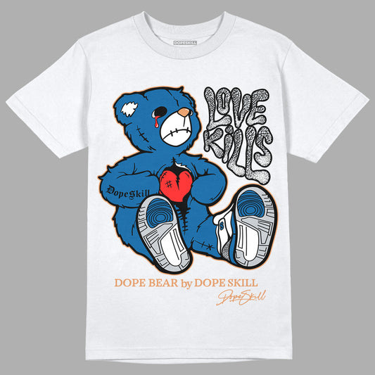 Jordan 3 Retro Wizards DopeSkill T-Shirt Love Kills Graphic Streetwear - White