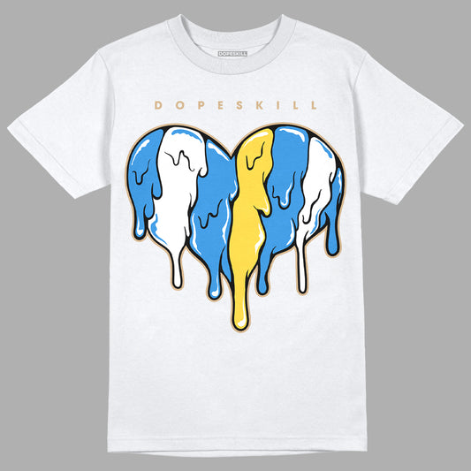 SB Dunk Low Homer DopeSkill T-Shirt Slime Drip Heart Graphic - White