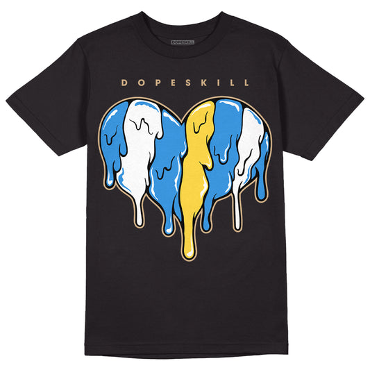 SB Dunk Low Homer DopeSkill T-Shirt Slime Drip Heart Graphic - Black