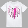 Triple Pink Dunk Low DopeSkill T-Shirt Slime Drip Heart Graphic - White
