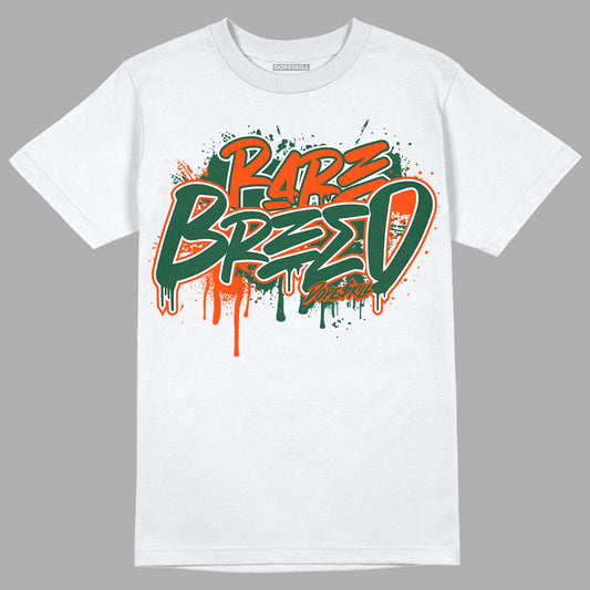 Dunk Low Team Dark Green Orange DopeSkill T-Shirt Rare Breed Graphic - White