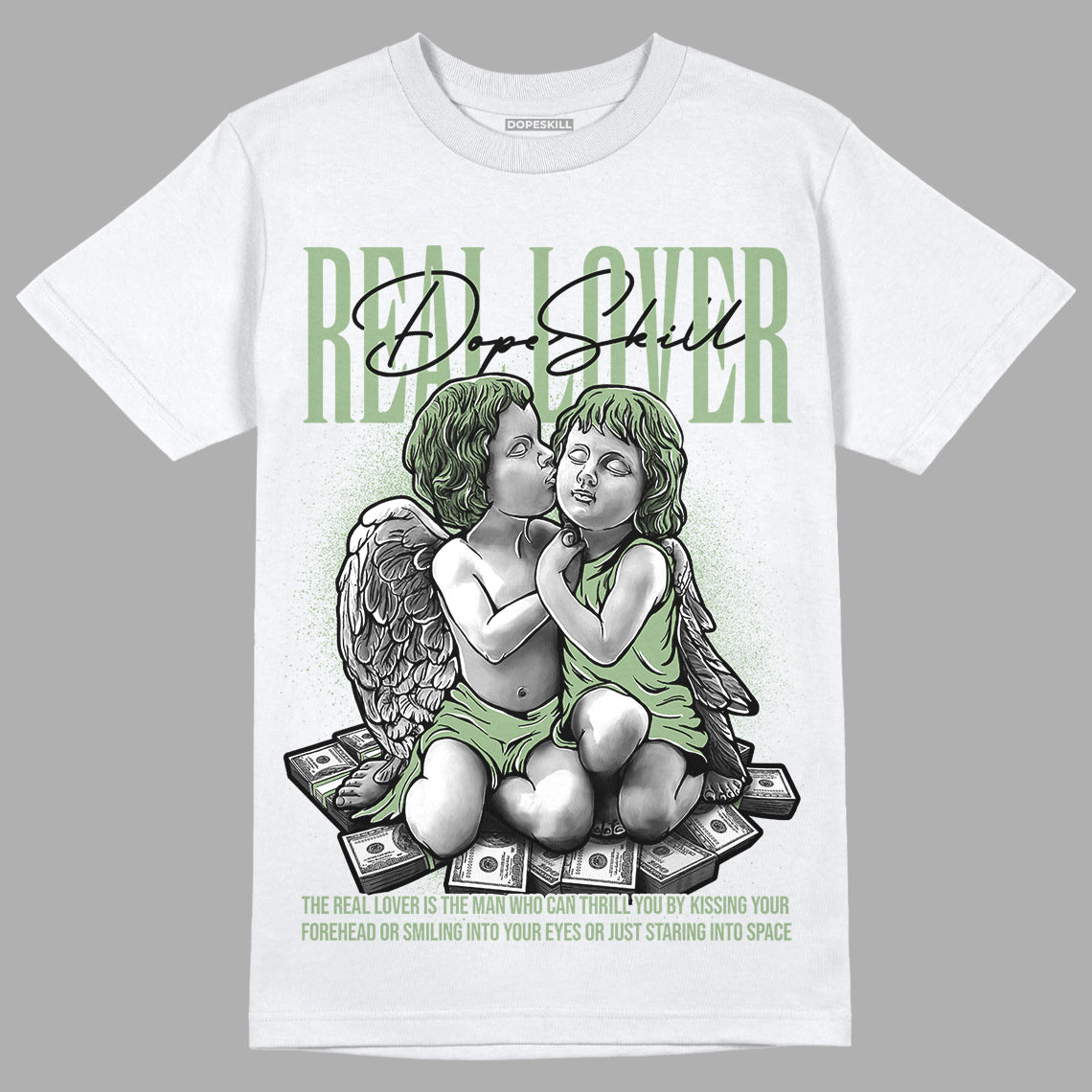 Seafoam 4s DopeSkill T-Shirt Real Lover Graphic - White
