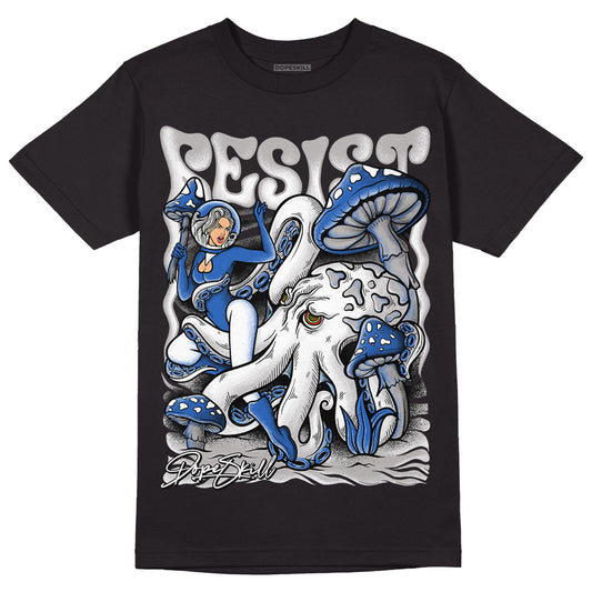 True Blue 1s DopeSkill T-Shirt Resist Graphic - Black