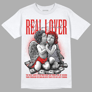 Gym Red 9s DopeSkill T-Shirt Real Lover Graphic - White
