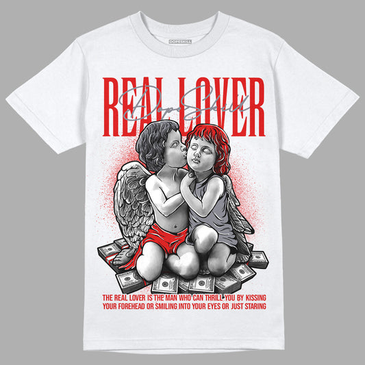 Gym Red 9s DopeSkill T-Shirt Real Lover Graphic - White