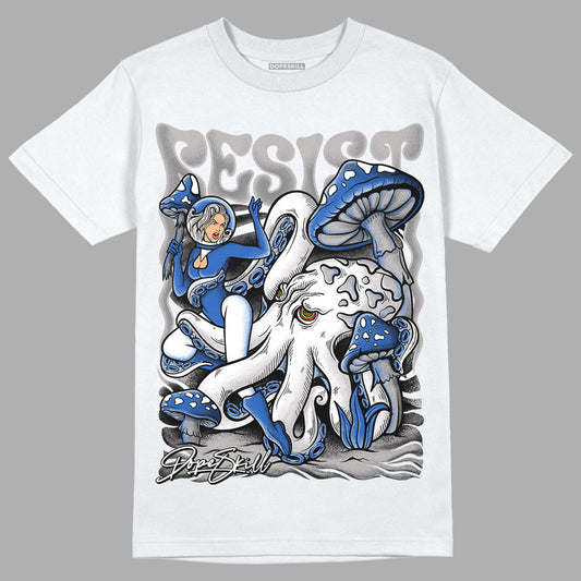 True Blue 1s DopeSkill T-Shirt Resist Graphic - White