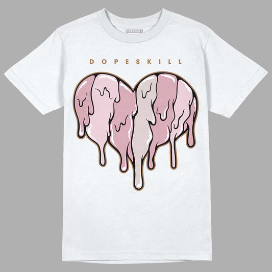 Dunk Low Teddy Bear Pink DopeSkill T-Shirt Slime Drip Heart Graphic - White