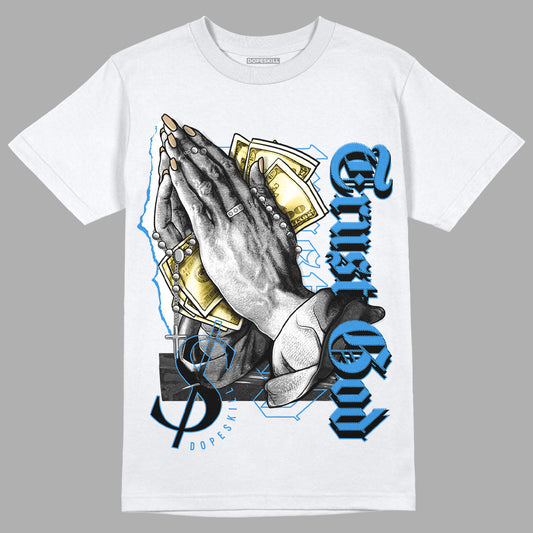 SB Dunk Low Homer DopeSkill T-Shirt Trust God Graphic - White