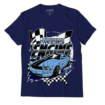 AJ 6 University Blue DopeSkill College Navy T-Shirt ENGINE Graphic