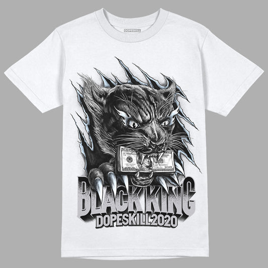 Jordan 11 Retro Low Cement Grey DopeSkill T-Shirt Black King Graphic Streetwear - White
