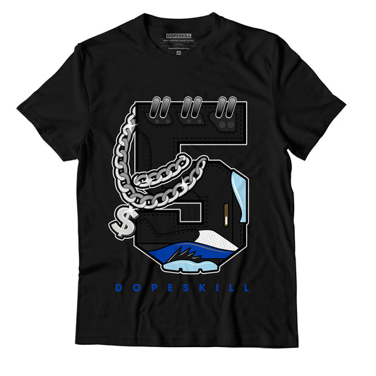 AJ 5 Racer Blue DopeSkill T-Shirt No.5 Graphic