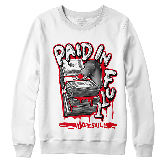Jordan 1 Heritage DopeSkill Sweatshirt Paid In Full Graphic - White
